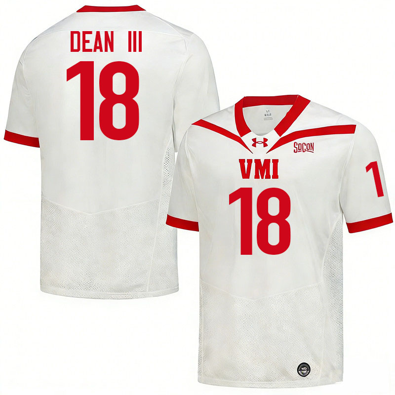 Virginia Military Institute Keydets #18 Stephen Dean III College Football Jerseys,Uniforms-White